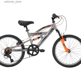 Bikes Ride -on 20 Mountain Bike per ragazzi - 6 velocità - Dual Suspension - Silver Orange Road Cycling Sports Entertainment Freight Free L47