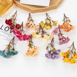 Dekorativa blommor 20st Diy Artificial Wildflower Small Bundles Shoes Hat Hairpin Accessories Costume Decoration Wedding Flower Wall