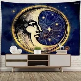 Arazzi Moo Tapestry muro appeso yin yang albero stoffa hippie decorazione soggiorno camera da letto bohémien insint bohémien