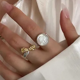 Fantasy Shell Engel Ring weiblicher Publikum Design Personalisierter Bogen einfach und vielseitig High -End -Feeling Index Finger Ring Trend
