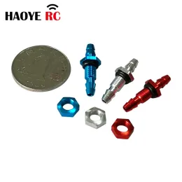 Haoye 1 Pc Blue Silver Red Alu Mini Double-Ended Nozzle Metal D8 M4 Thread Tank Accessories With O-ring Nut For RC Tank Parts