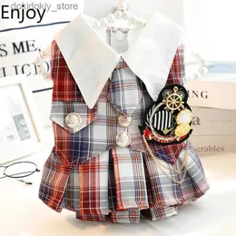 Abbigliamento per cani do abiti sprin estate nuovo cat principessa abito Rid Academy Style cucciolo vestiti per esibizioni vestiti 5578 l49