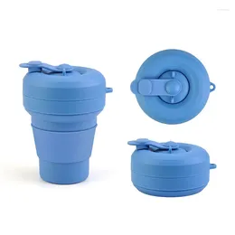 Cups Saucers Business Trip Health Water Cup Office Public Carry Silicone Drinkware Collapsible Mountain Sport Outdoor Wholesale Tea Leak