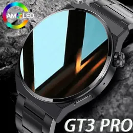 Huawei Xiaomi NFC Smart Watch Men GT3 Pro Amoled 390*390 HDスクリーン心拍数bluetoothコールIP68防水スマートウォッチ2023の時計
