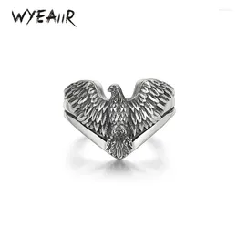 Rings Rings Wyeaiir 925 Sterling Silver Retro Thai Hip Hop Eagle Resistable Rensible for Women Man Jewelry Jewelry