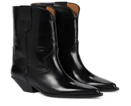 Paris Isabel Dahope Leather Boots Western Fashion Show Shoes Shoes Itália Black Leather Perfect6042531