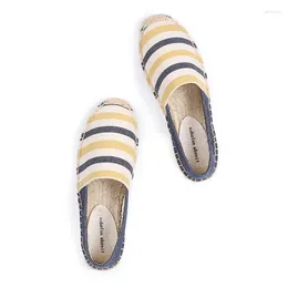 캐주얼 신발 여자 아파트 Espadrilles 2024 D 'Orsay 프로모션 직접 판매 캔버스 gingham zapatillas mujer sapatos