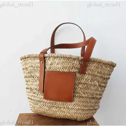 Loeweely Bag Totes Bolsas de palha de saco de palha Bola tecida Bolsa de férias Bolsa de férias Cesta de vegeta