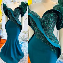 2024 Plus Size Hunter Green Prom Dresses For Black Women Promdress Sweetheart Mermaid aftonklänningar Eleganta födelsedagsfestklänningar Mottagningsklänning Vestido de Am703