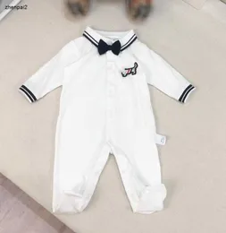 Luxury newborn jumpsuits designer toddler bodysuit Size 59-90 CM Handsome bow tie decoration infant Crawling suit 24April