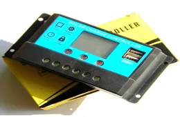 새로운 10A LCD 태양열 컨트롤러 듀얼 USB 출력 5V 모바일 충전기 1224V 태양 전지판 배터리 충전 조절기 10 AMPS 1056590