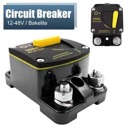 جديد AMP Circuit Breaker Reset 12-48V DC Yacht Car Audio Audio Amblefier Breaker مقاومة للماء مفتاح التحميل الزائد القصيرة 50A 60A 80A 100A 150A 200A 250A 300A