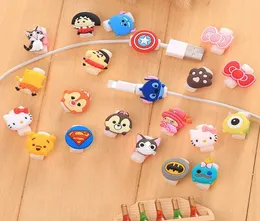 Skyddsfodral Kabel Winder Cover Cartoon Cable Protector Data Line Cord Protector för iPhone USB -laddning Kabel6486181