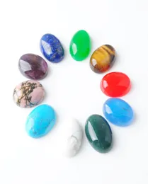 Wojiaer Oval Beads для ювелирных изделий изготовления натурального драгоценного камня кабины Cabochon без просверленного отверстия 13x18 мм опал -хрустальный кварц BU8016079394