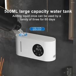 Liquid Soap Dispenser Touchless Badrum med LCD-skärm Justerbar volymväggmontering 500 ml kapacitet Typ-C