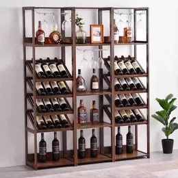 Storage Liquor Living Room Wine Rack Sets Display Corner Holder Wine Cabinets Drink Commercial Unique Stojak Na Wino Furniture