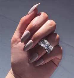 Sunset Boulevard Eternity Orders Ring Diamond 925 Серебряное обручальное обручальное кольцо для женщин для женщин ювелирные изделия9972796