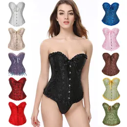 Sweatshirts Sexy Gothic Corset Fas Lace Up Boned Shapewear Waist Trainer Body Shaper Bodysuit Women Clothing Streerwear Plus Size Corsets