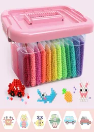 15000pcsプラスチックボックスハマビーズPerler Water Beads Spray Aqua Magic Educational 3D Beads Puzzles Accessories for Toys2203261524525