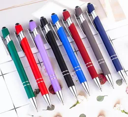 8PCSLot Promotion Ballpoint pen 2 in 1 Stylus Drawing Tablet Pens Capacitive Screen Touch Pen School Office Writing Stationery18752691