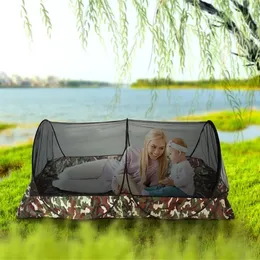 Camping -Moskiton -Planen -Zelte wasserdichtes Reisebereich tragbar für Reisen Outdoor Garten Singledoor Schlafsaal Antimosquito 240407