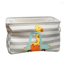 Bolsas de lavanderia Lions Bucket Giraffe Basket Cartoon Storage Bathroom Roupas sujas com alças