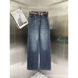 Abiti casual di base Autunno/Inverno nicchia Design Belt Belt Beltishing jeans in stile semplice e alla moda