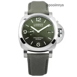 Роскошные часы Paneraiss Luminor Watch Hate итальянский дизайн Новый не используемый PAM01356 Последний 44 -мм калибра Lumino Series Green Dial Dual Best Полный набор Y9VR