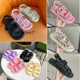 Platform gglies Flip gu Candy gicci Jelly Designer Adjustable Sandals Slipper Mini Flops Rubber Slippers Slides Mimi Buckle Double Color Women Sandal Summer S