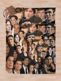 Cillian Murphy Photo Collage Throw Decke süße Decke karierte Touristendecke Sofa Decken Dekorative Sofa Decke