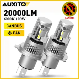 Auxito 2st 20000lm 100W Super Bright H4 LED Canbus Auto Headlamp Turbo 9003 Hög lågstrålkastare för BMW E46 E90 F10