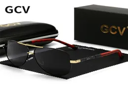 GCV Men Men Vintage Aluminium Polarized Glassses Classic Brand Sun Glasses Coating Lens Driving Eyewear para Menwomen TAC APRESENCIADO TAC 2203057746