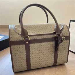 Sıcak G-Press Seyahat Çantası Kahverengi Duffle Bag Pet Pack Yüksek kaliteli bagaj torbası kadınlar bir omuz tasarımcı çanta moda klasik büyük kapasite büyük kapasiteli duffel çanta