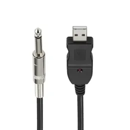 2024 USB Guitar Cable Guitar Bass To PC USB Recording Cable USB To 6.5mm Jack Audio Adapter Converter USB Guitar Cable USB Guitar Cable for