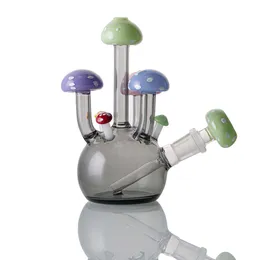 5,9 Zoll Neue farbenfrohe Pilzform Glas Bong Wasserrohr -Dab Rig mit Glasschale zum Rauchen H5719