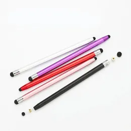 14 -cm Universal Pencil Podwójny podwójny krzemowa głowa dotknięta pojemnościowy ekran Stylus Caneta Capacitiva Pen dla iPad Tablet Smartfon