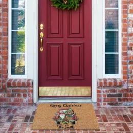 Gnome Dwarf Christmas Rarnat Benvenuto Segno di benvenuto tappeto Front Porch Tappeto Babbo Natale Matro per porte di Natale Decorazioni per la casa di Natale 40x60x0,7 cm