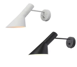 Modern Siyah Beyaz Yaratıcı Sanat Arne Jacobsen LED Duvar Lambası Yukarı Uç Fikstür Poulsen WA1063908052