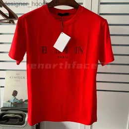 Męskie koszulki Luksusowe męskie designerka T-koszulka Czerwona Czerwona List Koszule Krótkie slegi moda projektant Top Tees Asian Size S-XXL C240412