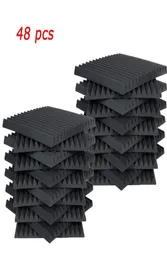 48 PCS Panele akustyczne Studio SoundProofing Wedge 1 "x 12" x 12 "8369621