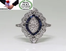 OMHXZJ ANNI ALITAIRE EUROUTY RINGI FASHIONE DONNA GIOVANE FAGGIO REGALO DELLA FATTURA LUSICA BUI TOPAZ zircone 18KT RINGO GOLD BIANCO2568812