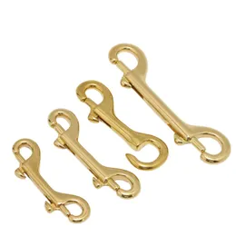 1 Stück Feststoff Messing Double Eye Snap Hook Bolder Trigger Clips CLASPS HEAGHORT DURCH VERLAGTE PETSETEL -LEINEN LEASSE GLEICH