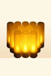 USB Rechargeable Led Candles With Flickering Flame Flameless Led Candles Home Decoration Christmas Tealight Candle Lights H12222131004