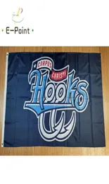 Milb Corpus Christi Hooks Bandeira 35ft 90cm150cm Decoração de bandeira de poliéster Flying Home Garden Gifts7106103