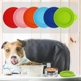 1pcs alimentos podem ser lidadores de silicone com alimentadores selados para cachorros para cães cães de armazenamento de armazenamento superior tampa reutilizável de saúde