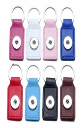 Keychains Fashion 8 Colors Pu Leather Snap Button Keychain Key Rings Fit Diy 18Mm Jewelry Drop Delivery 2021 Accessories Dh26967800