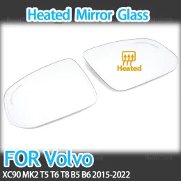 スポット警告付きの加熱ブラインドLeftright Side Feated Wing Mirror Glass Glassバックミラー2015-2022ボルボXC90 T5 T6 T8 B5 B6