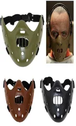 Hannibal Masks Horror Hannibal Scary Resin Lecter O silêncio dos cordeiros máscaras de co -referência da máscara de Halloween 3 cores Q08064624810