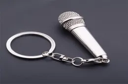 Kimter Charm Music Microphone Voice Key Rings Metal Singer Rapper Rock Keyfobs Women Men Purse Bag Pendant Car Gift Keychains M1732106285
