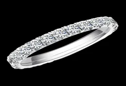 AEW SOLID 14K 585 White Gold 12ctw 2mm df Colore Moissanite Eternity Wedding Band Ring Moissanite per Women Ladies Ring J01125673775